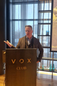 Jakob Falur Garðarsson framkvæmdastjóri Frumtaka á aðalfundi á Vox Club 2024.